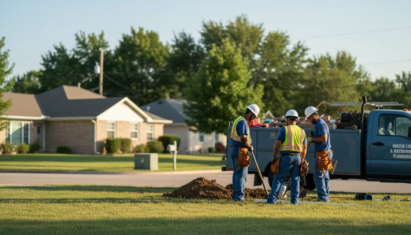 Residential water line and bathroom plumbing service in Peterman, AL